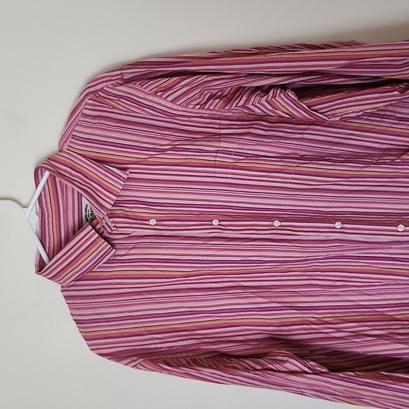 Polo Ralph Lauren pink vertical stripes men's casual button-down shirt, XL - Picture 2 of 9